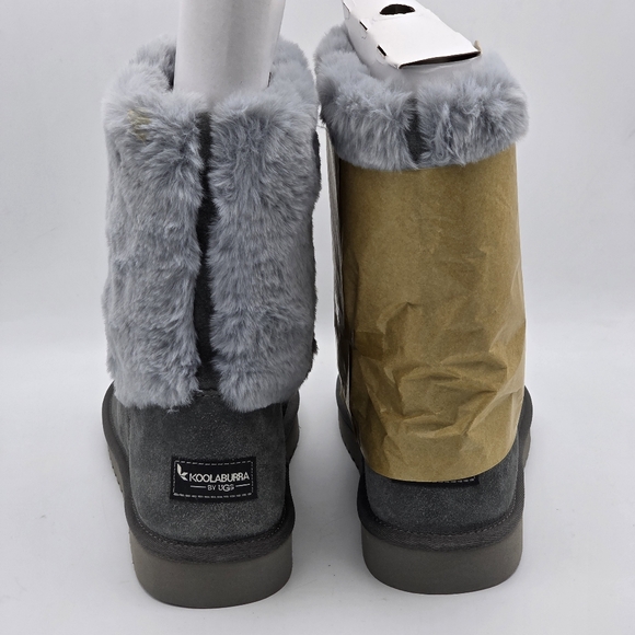 Koolaburra By Uggs Gray Faux Fur Winter Boots - Picture 4 of 9